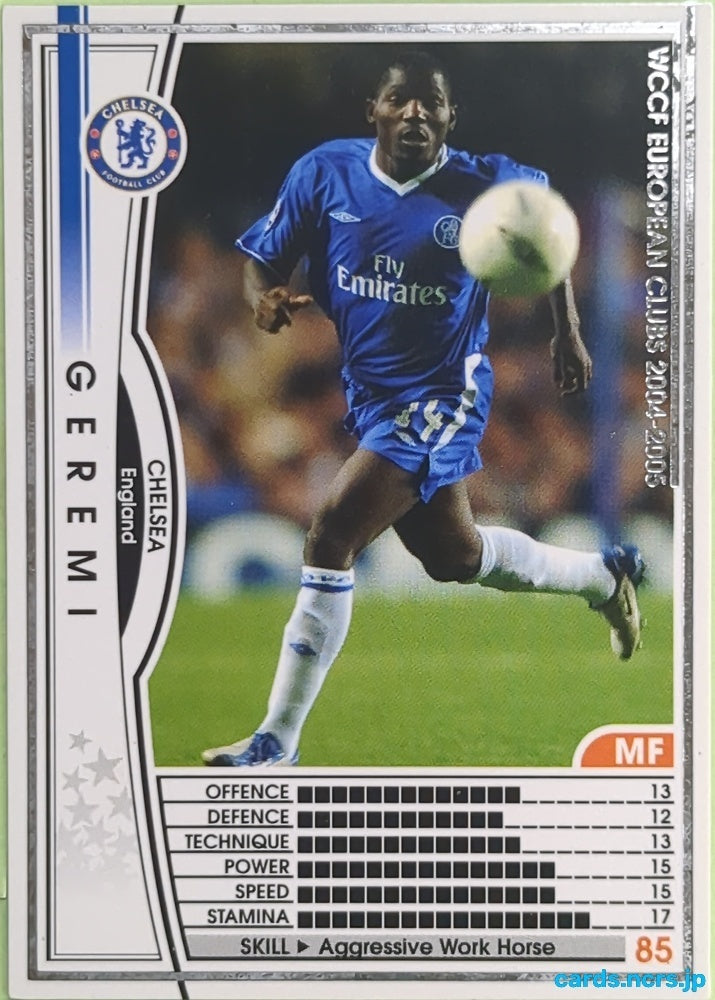 Panini WCCF Football WCCF/2004-2005-025/224 N Jeremy Trading Card EX