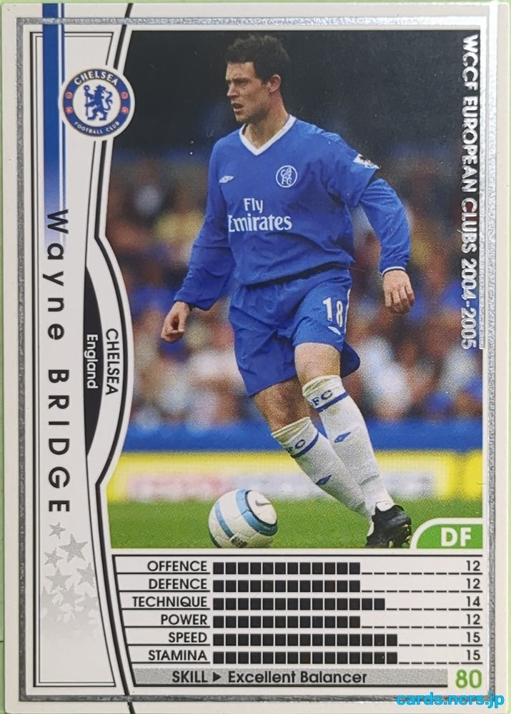 Panini WCCF Football WCCF/2004-2005-018/224 N Wayne Bridge Trading Card EX