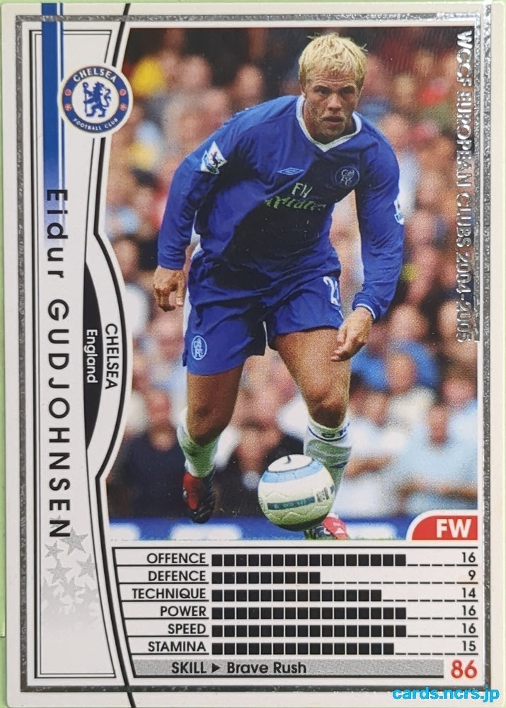 Panini WCCF Football WCCF/2004-2005-031/224 N Eidur GUDJOHNSEN Trading Card EX