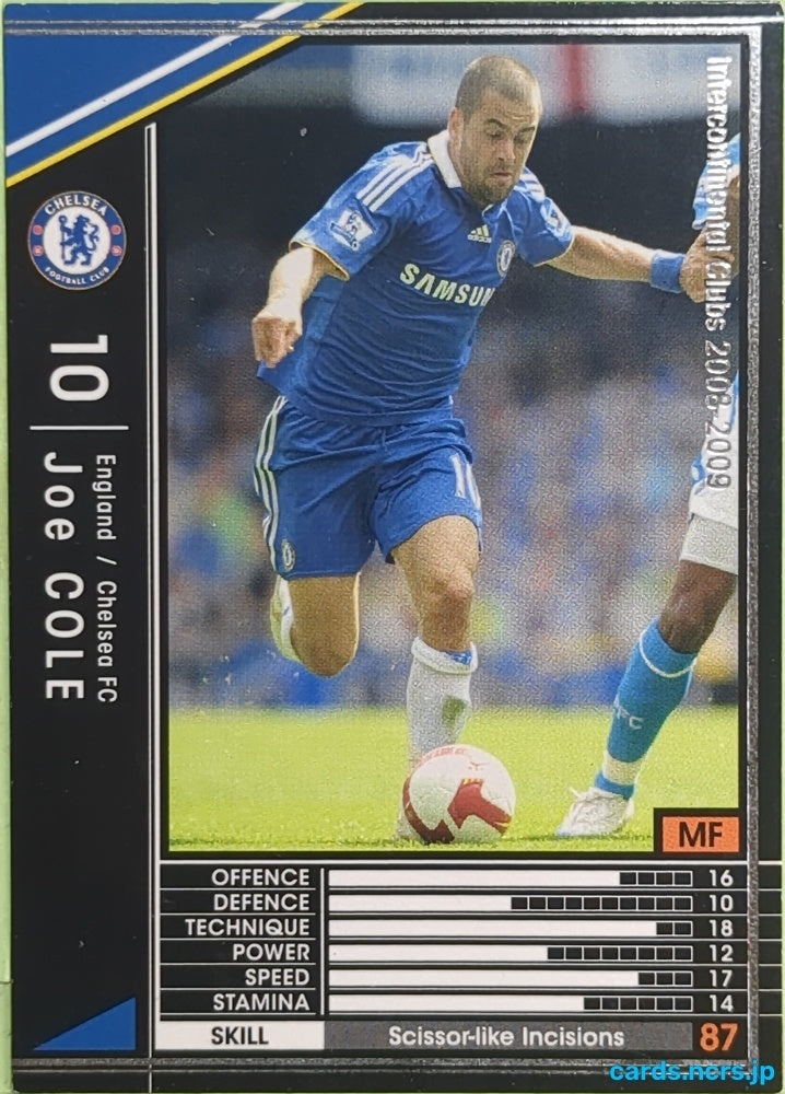 Panini WCCF Football WCCF/2008-2009-089/352 N Joe Cole Trading Card EX