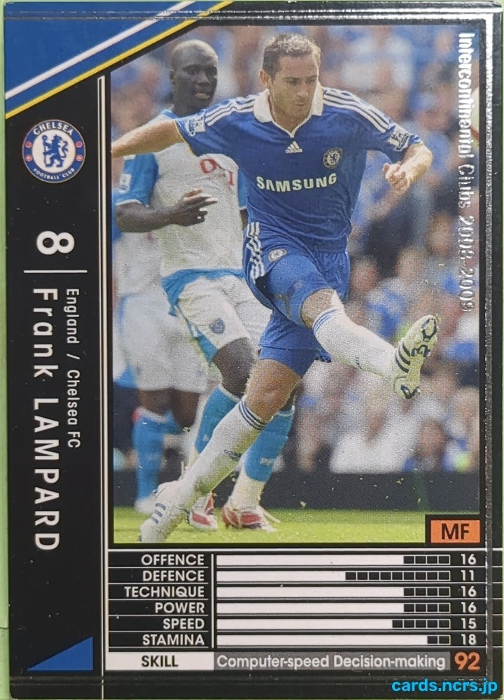 Panini WCCF Football WCCF/2008-2009-091/352 N Frank LAMPARD Trading Card EX