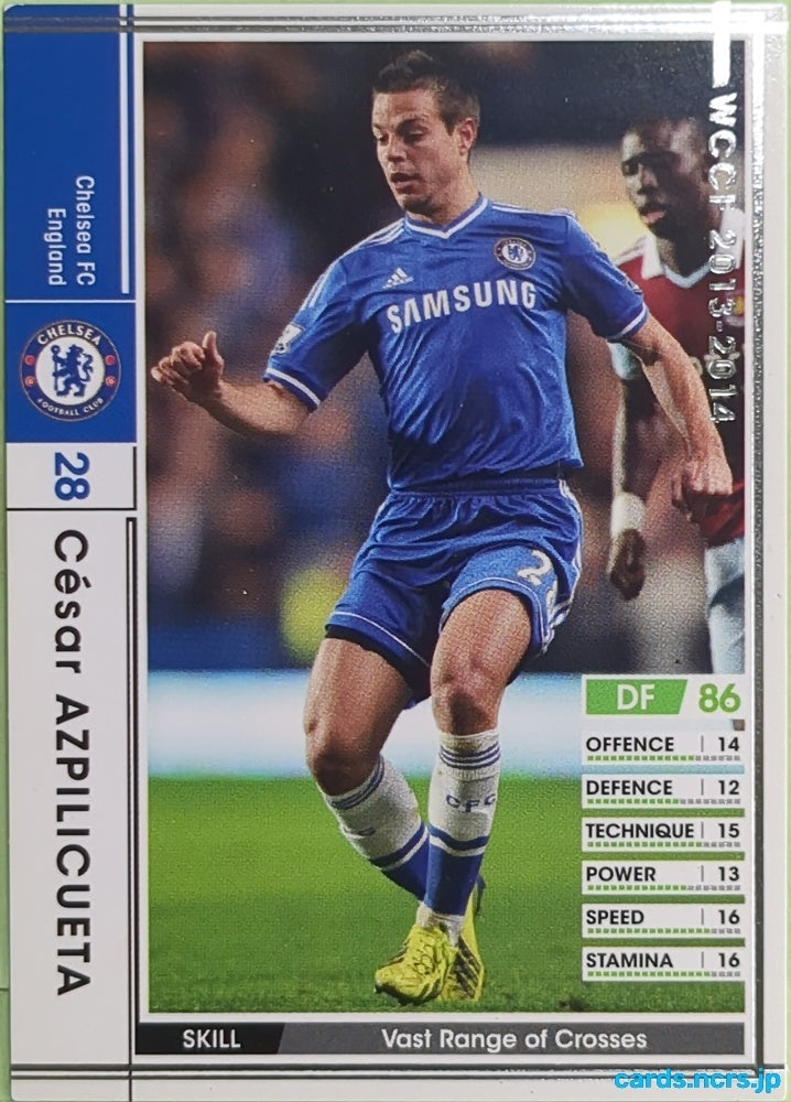 Panini WCCF Football WCCF/2013-2014-018/385 N Cesar Azpilicueta Trading Card EX