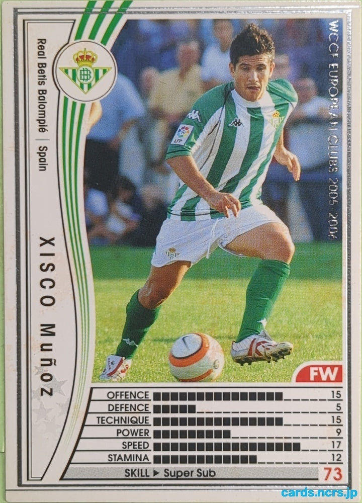 Panini WCCF Football WCCF/2005-2006-304/336 N Xisco Muñoz Trading Card EX