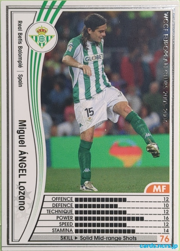 Panini WCCF Football WCCF/2005-2006-294/336 N Miguel Ángel Lozano Trading Card EX