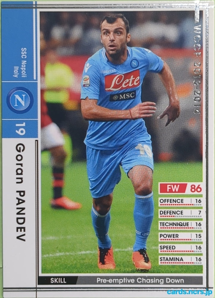 Panini WCCF Football WCCF/2013-2014-208/385 N Goran Pandev Trading Card EX