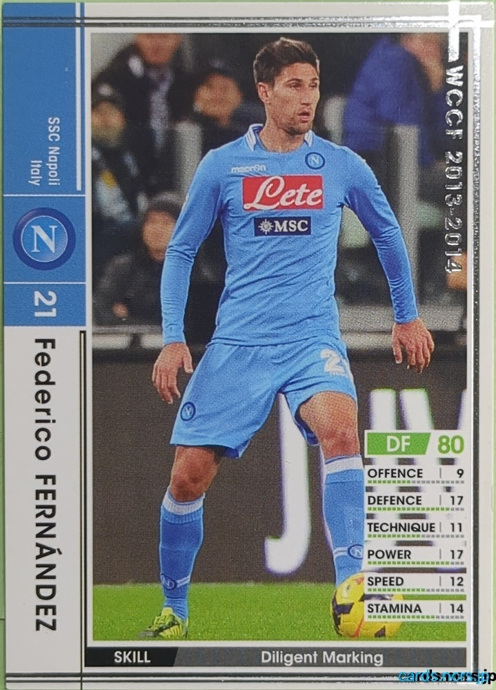 Panini WCCF Football WCCF/2013-2014-197/385 N Federico Fernández Trading Card EX