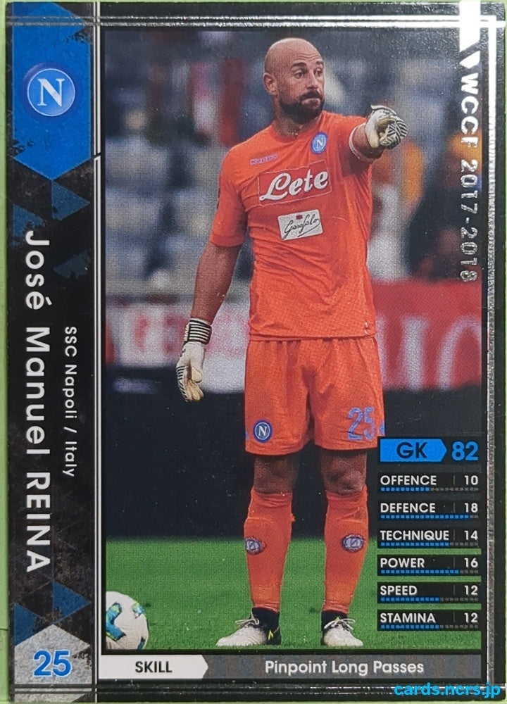 Panini WCCF Football WCCF/2017-2018-161/272 N José Manuel REINA Trading Card EX