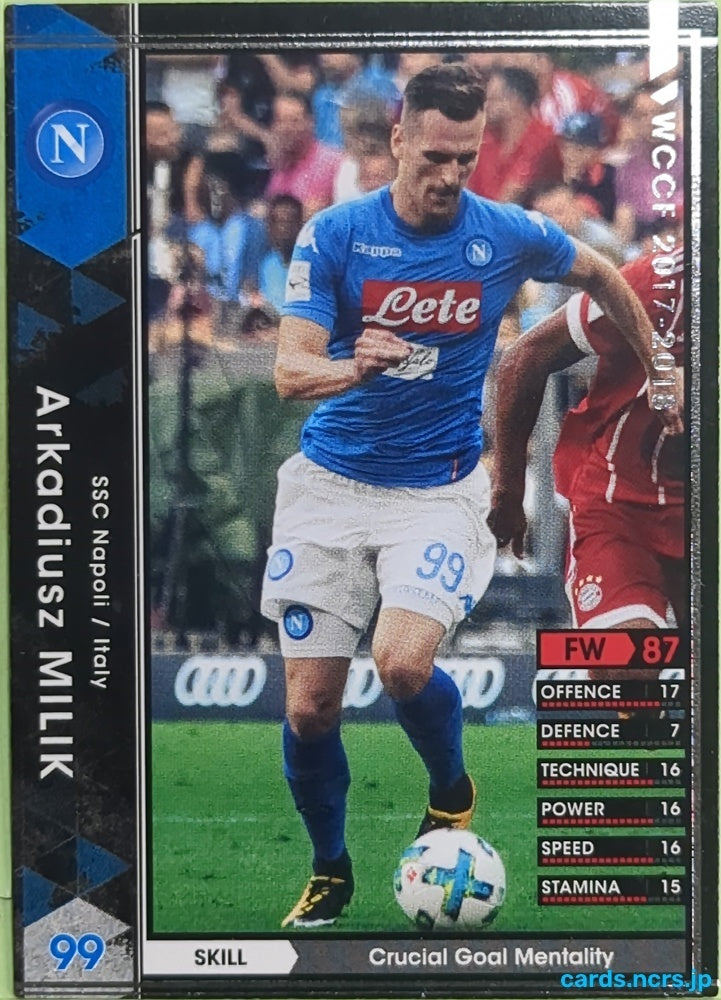 Panini WCCF Football WCCF/2017-2018-176/272 N Arkadiusz MILIK Trading Card EX