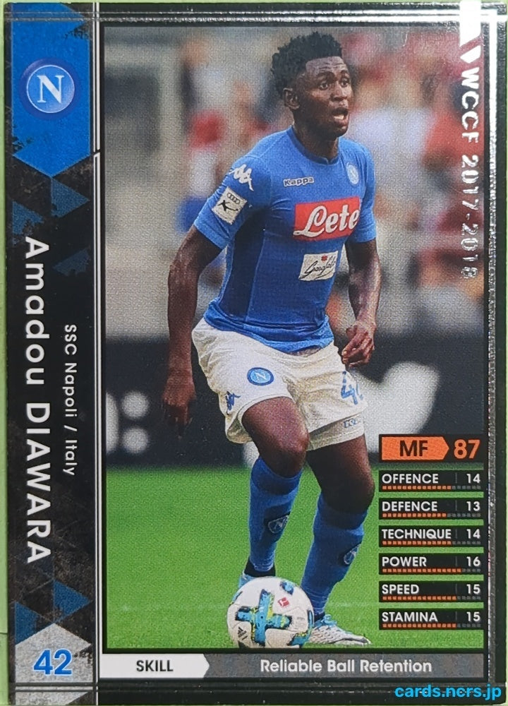 Panini WCCF Football WCCF/2017-2018-169/272 N Amadou DIAWARA Trading Card EX