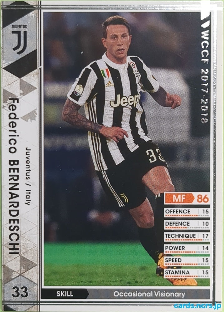 Panini WCCF Football WCCF/2017-2018-151/272 N Federico Bernardeschi Trading Card EX