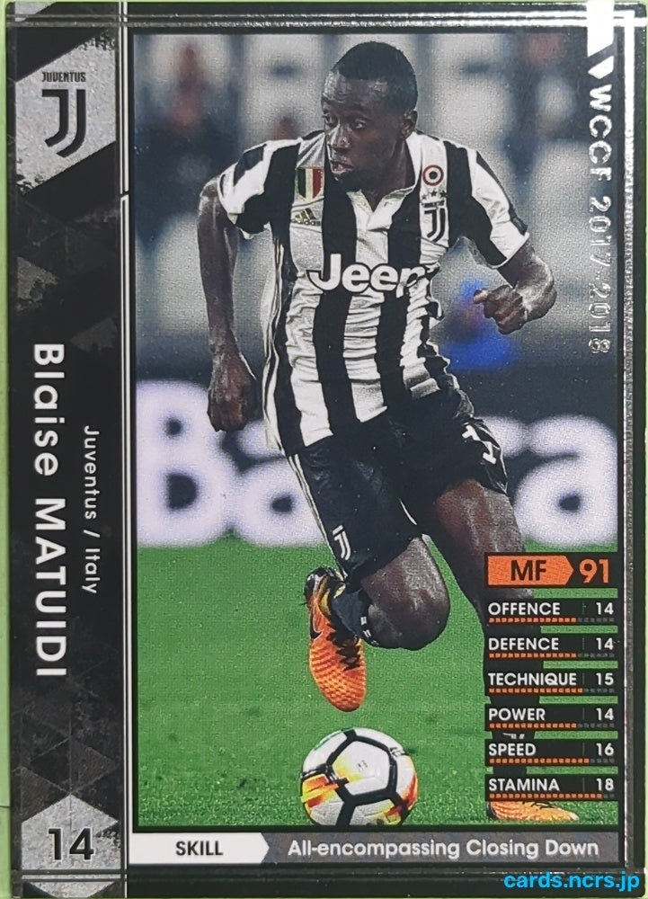 Panini WCCF Football WCCF/2017-2018-156/272 N Blaise Matuidi Trading Card EX