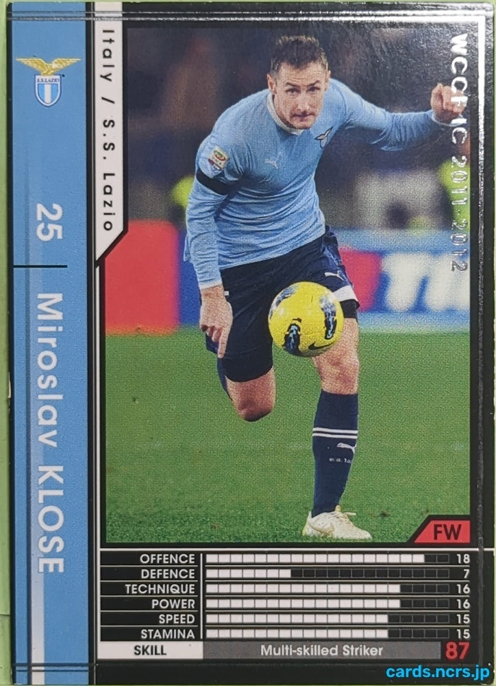Panini WCCF Football WCCF/2011-2012-238/384 N Miroslav Klose Trading Card EX
