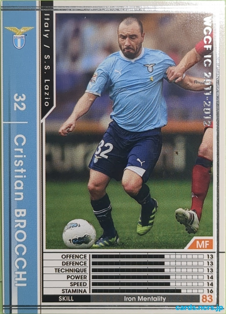 Panini WCCF Football WCCF/2011-2012-232/384 N Cristian Brocchi Trading Card EX