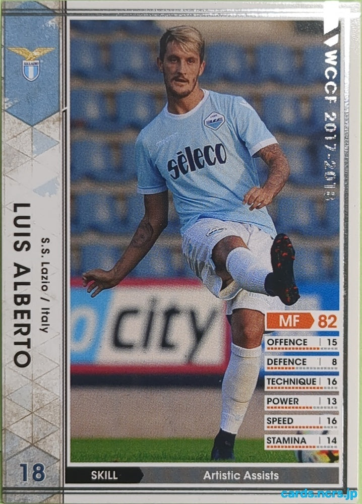 Panini WCCF Football WCCF/2017-2018-187/272 N Luis Alberto Trading Card EX
