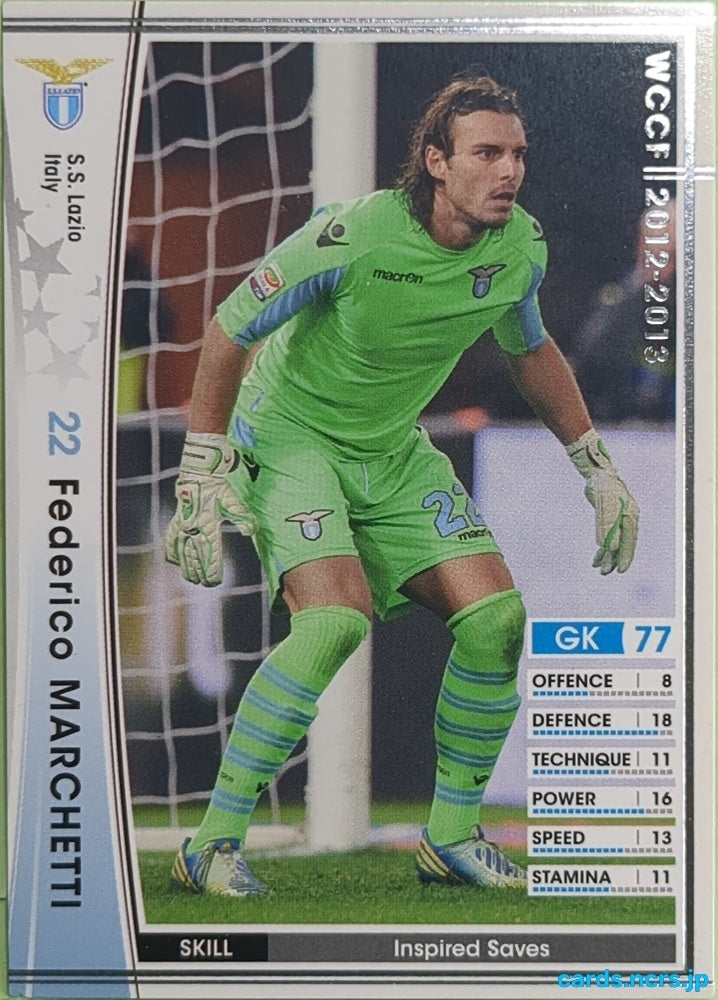 Panini WCCF Football WCCF/2012-2013-225/384 N Federico Marchetti Trading Card EX