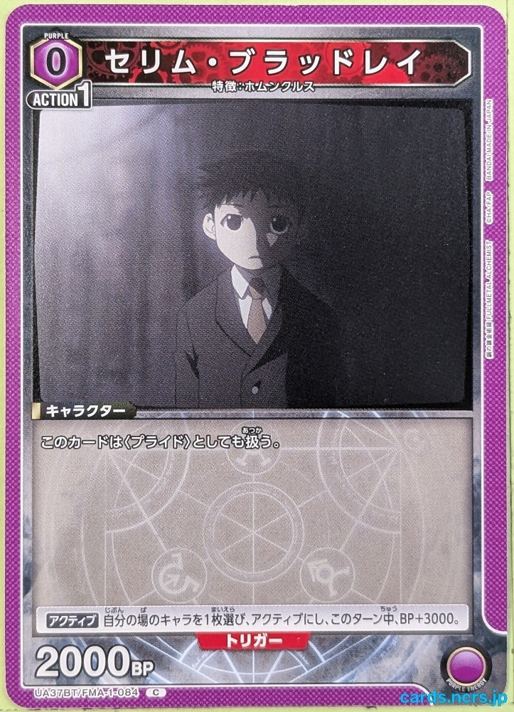 Union Arena Fullmetal Alchemist UA37BT/FMA-1-084C C Selim Bradley Trading Card NM