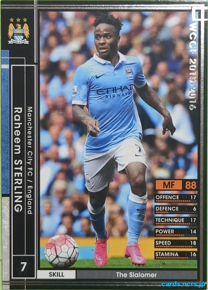 Panini WCCF Football WCCF/2015-2016-062/347 N Raheem Sterling Trading Card EX