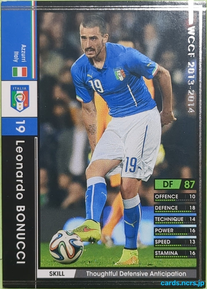 Panini WCCF Football WCCF/2013-2014-340/385 N Leonardo Bonucci Trading Card EX