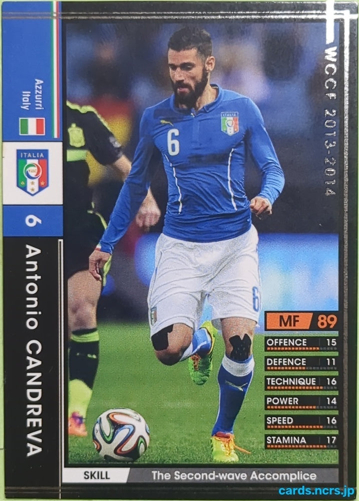 Panini WCCF Football WCCF/2013-2014-344/385 N Antonio CANDREVA Trading Card EX