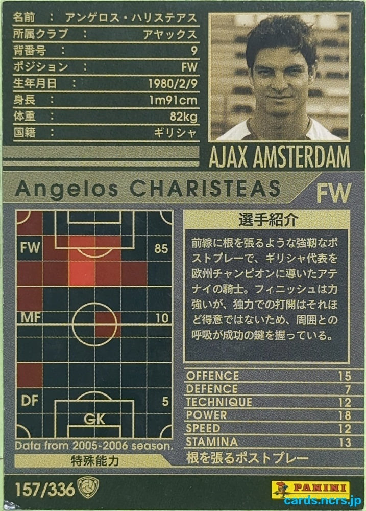 Panini WCCF Football WCCF/2005-2006-157/336 N Angelos Charisteas Trading Card EX