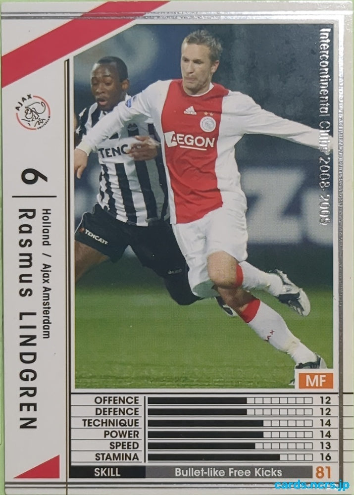 Panini WCCF Football WCCF/2008-2009-171/352 N Rasmus LINDGREN Trading Card EX