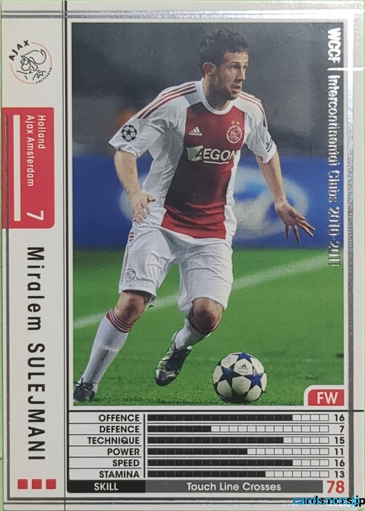 Panini WCCF Football WCCF/2010-2011-176/352 N Miralem Sulejmani Trading Card EX
