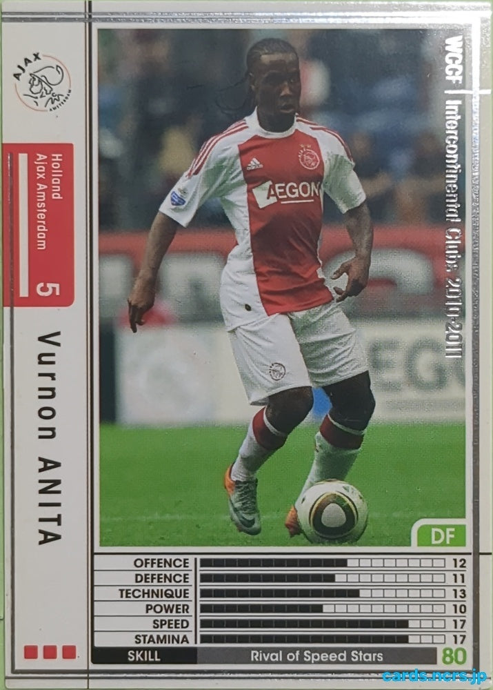 Panini WCCF Football WCCF/2010-2011-163/352 N Vurnon Anita Trading Card EX