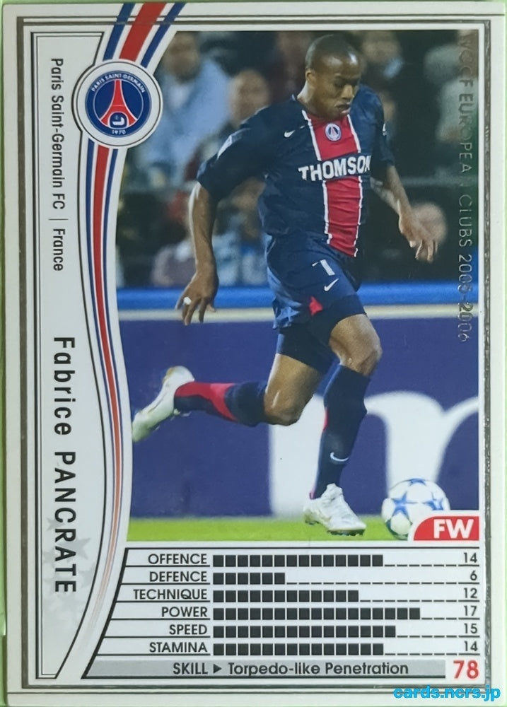 Panini WCCF Football WCCF/2005-2006-126/336 N Fabrice Pancrate Trading Card EX
