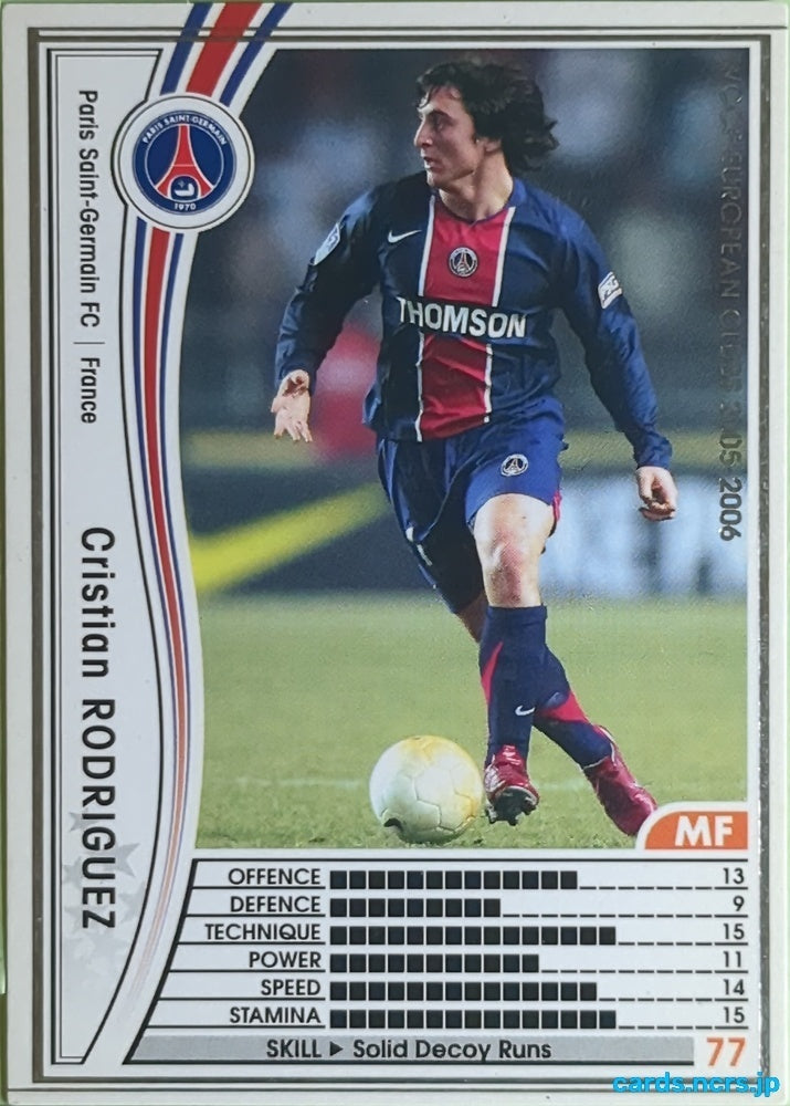 Panini WCCF Football WCCF/2005-2006-123/336 N Cristian Rodriguez Trading Card EX