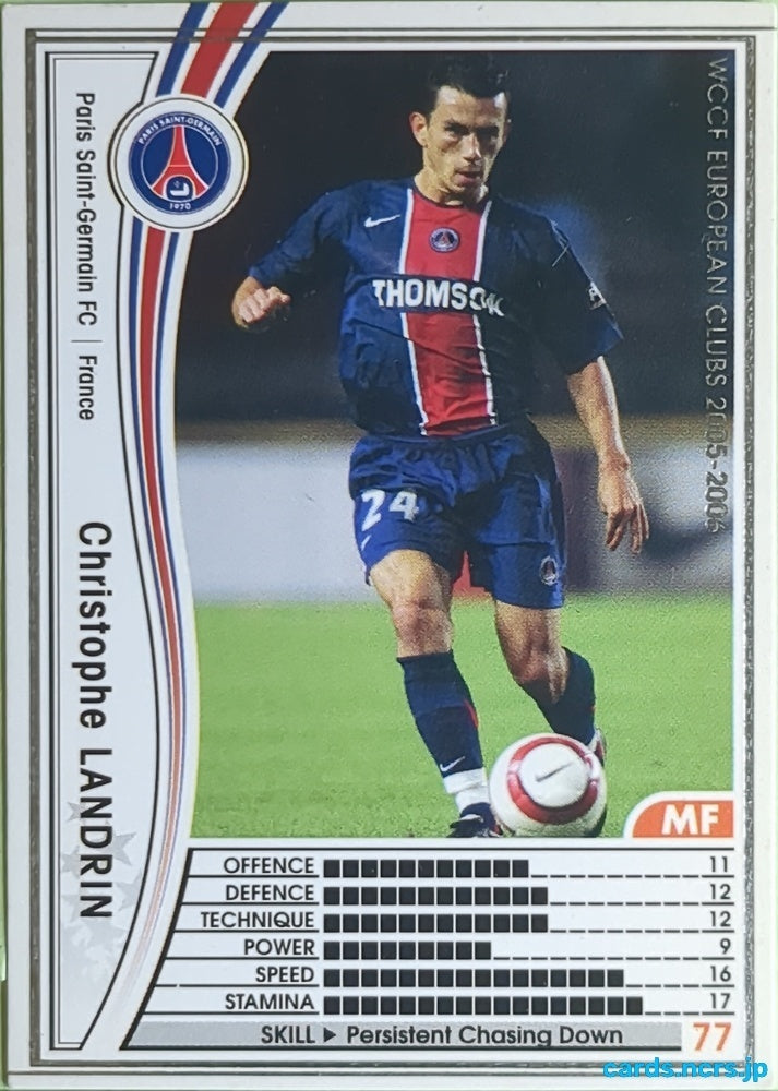 Panini WCCF Football WCCF/2005-2006-121/336 N Christophe LANDRIN Trading Card EX