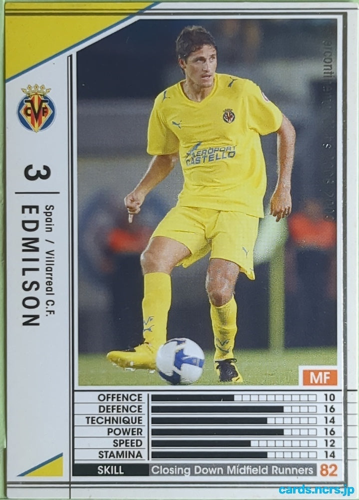 Panini WCCF Football WCCF/2008-2009-344/352 N Edmílson Trading Card EX