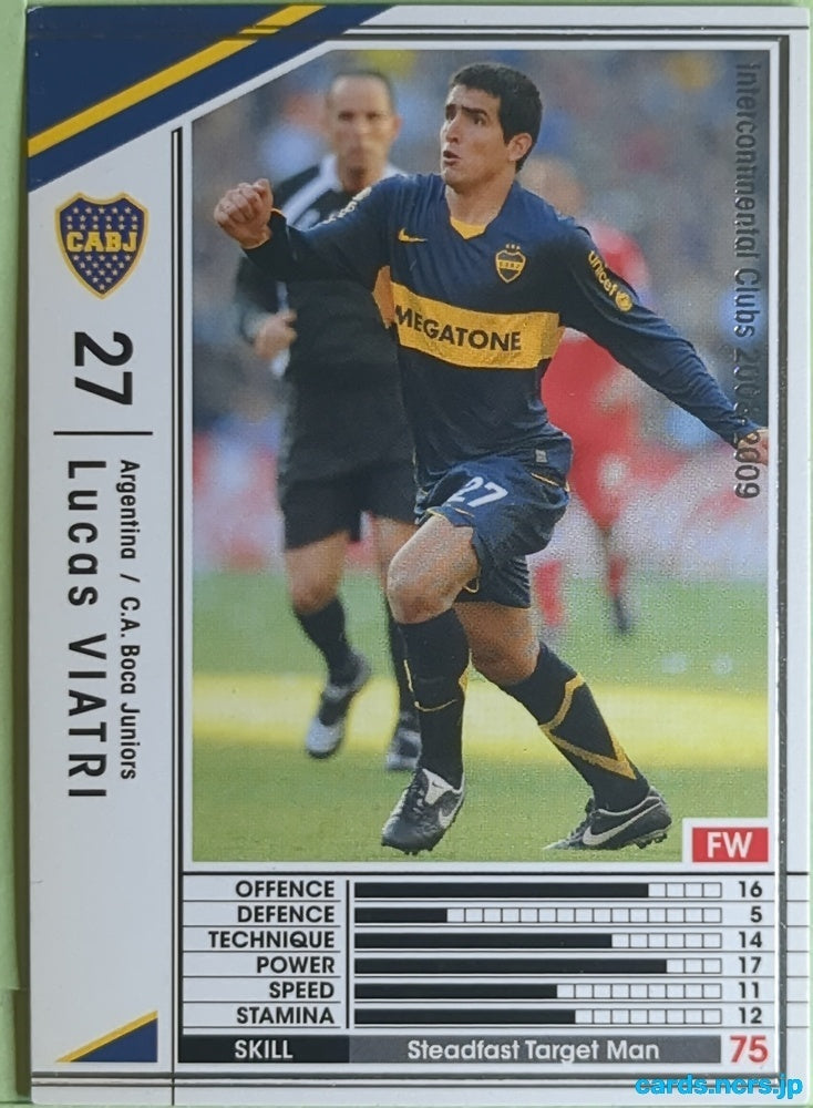 Panini WCCF Football WCCF/2009-2010-016/352 N Lucas VIATRI Trading Card EX