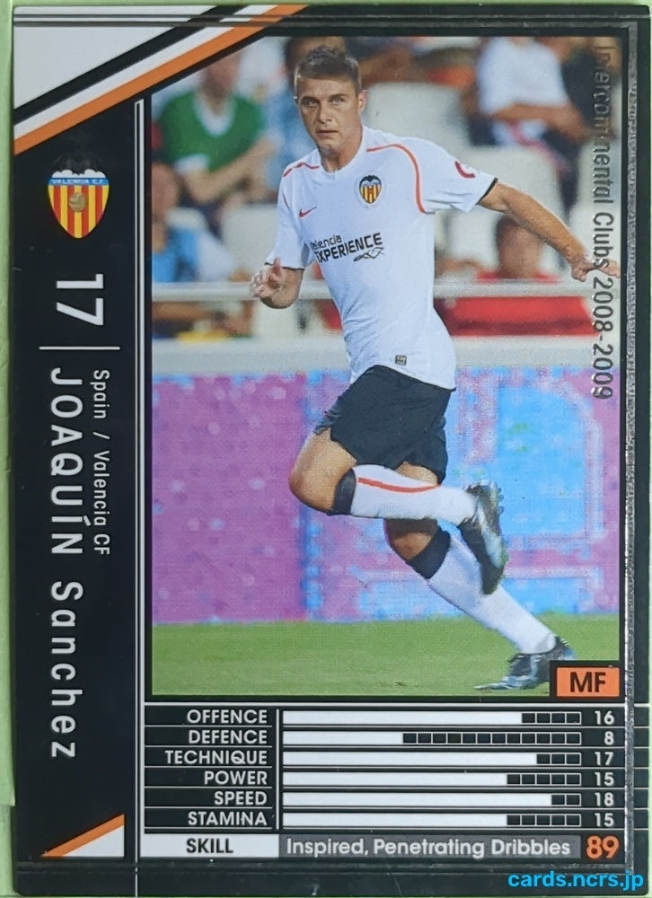 Panini WCCF Football WCCF/2008-2009-331/352 N Joaquin Sanchez Trading Card EX