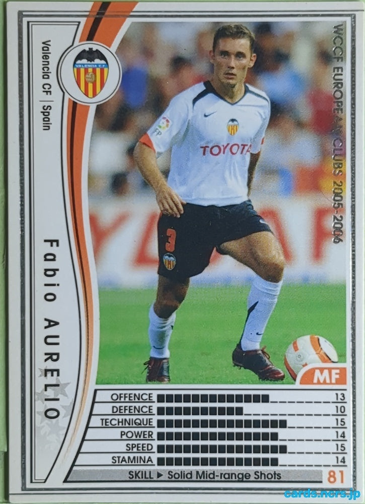Panini WCCF Football WCCF/2005-2006-313/336 N Fabio Aurelio Trading Card EX