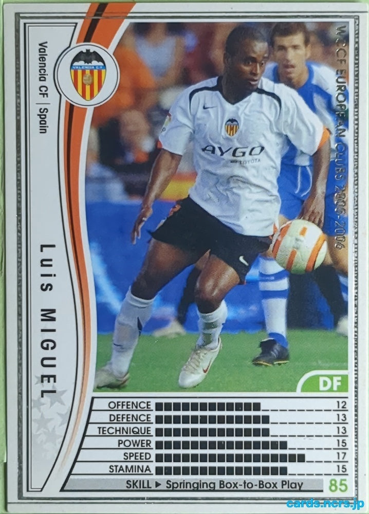 Panini WCCF Football WCCF/2005-2006-309/336 N Luis Miguel Trading Card EX
