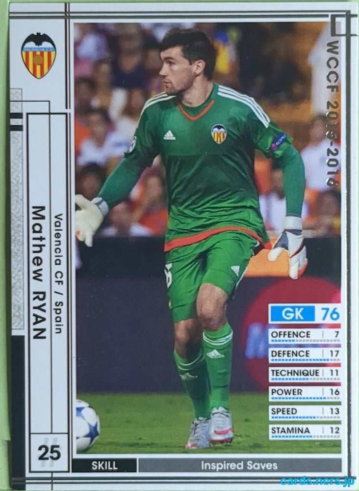 Panini WCCF Football WCCF/2014-2015-273/347 N Mathew Ryan Trading Card EX