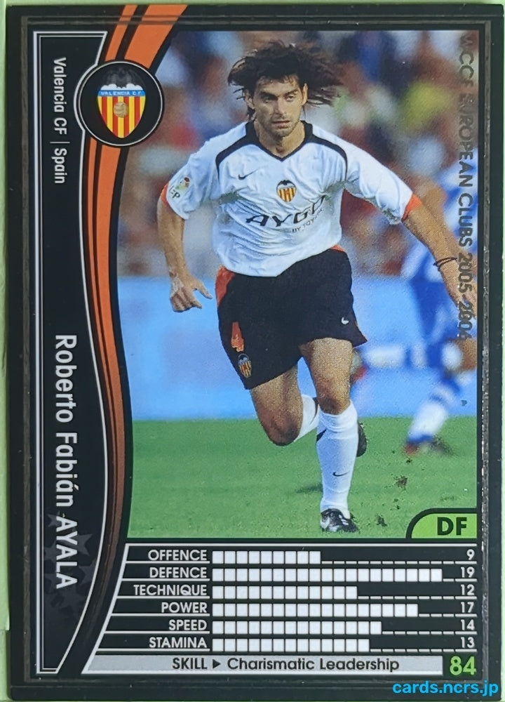 Panini WCCF Football WCCF/2004-2005-306/336 N Roberto Fabián AYALA Trading Card EX