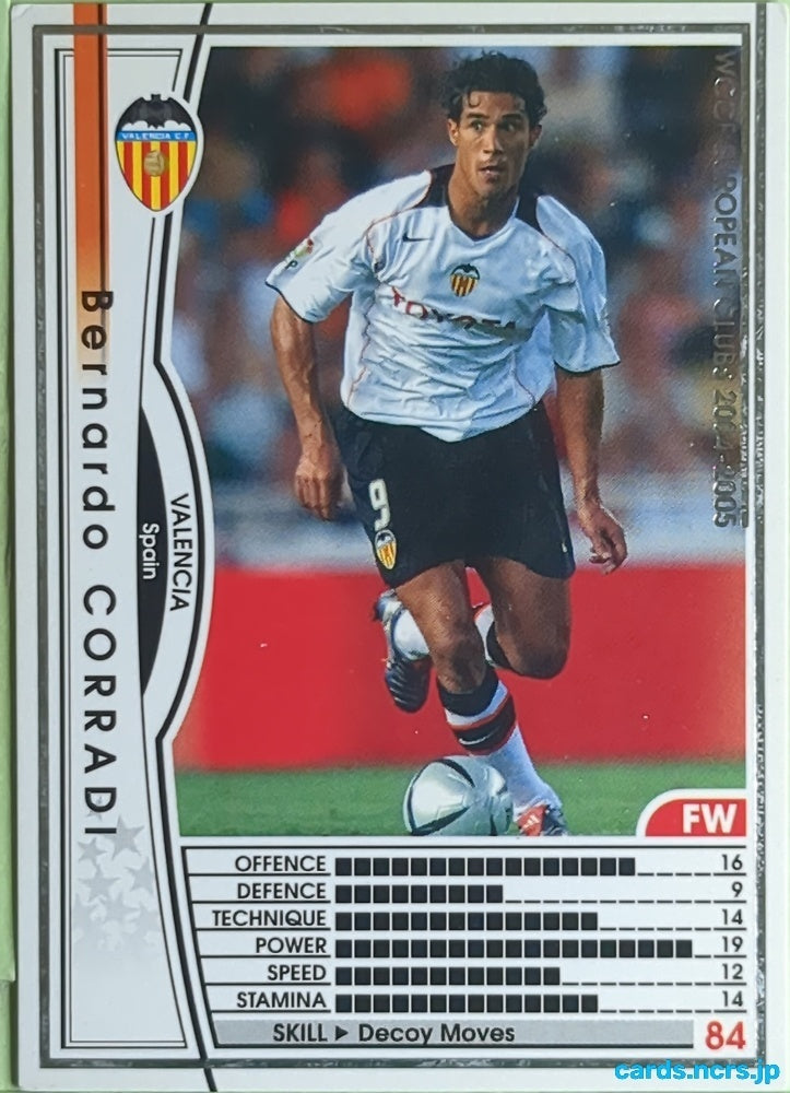 Panini WCCF Football WCCF/2003-2004-222/224 N Bernardo CORRADI Trading Card EX