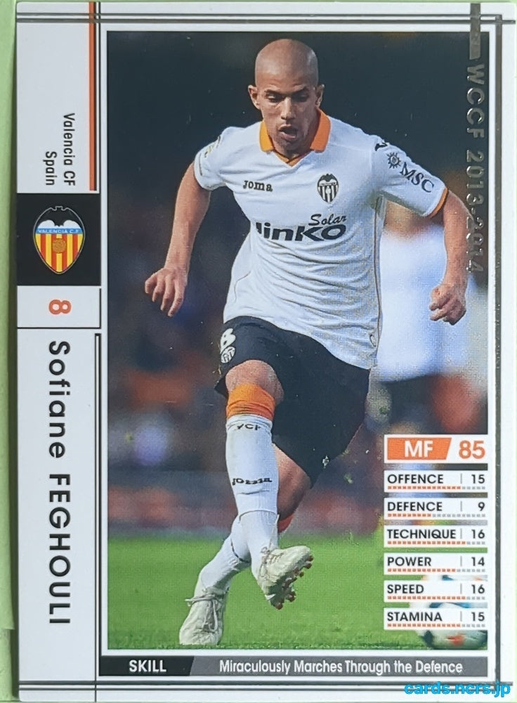 Panini WCCF Football WCCF/2013-2014-266/385 N Sofiane Feghouli Trading Card EX