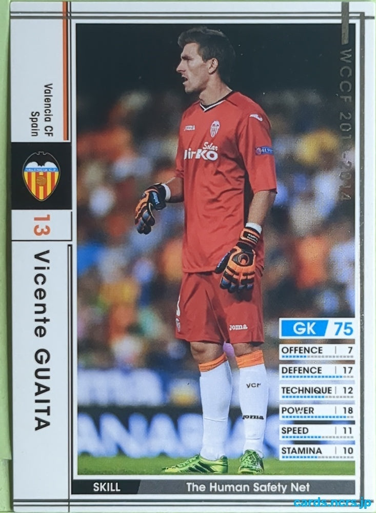 Panini WCCF Football WCCF/2013-2014-257/385 N Vicente Guaita Trading Card EX