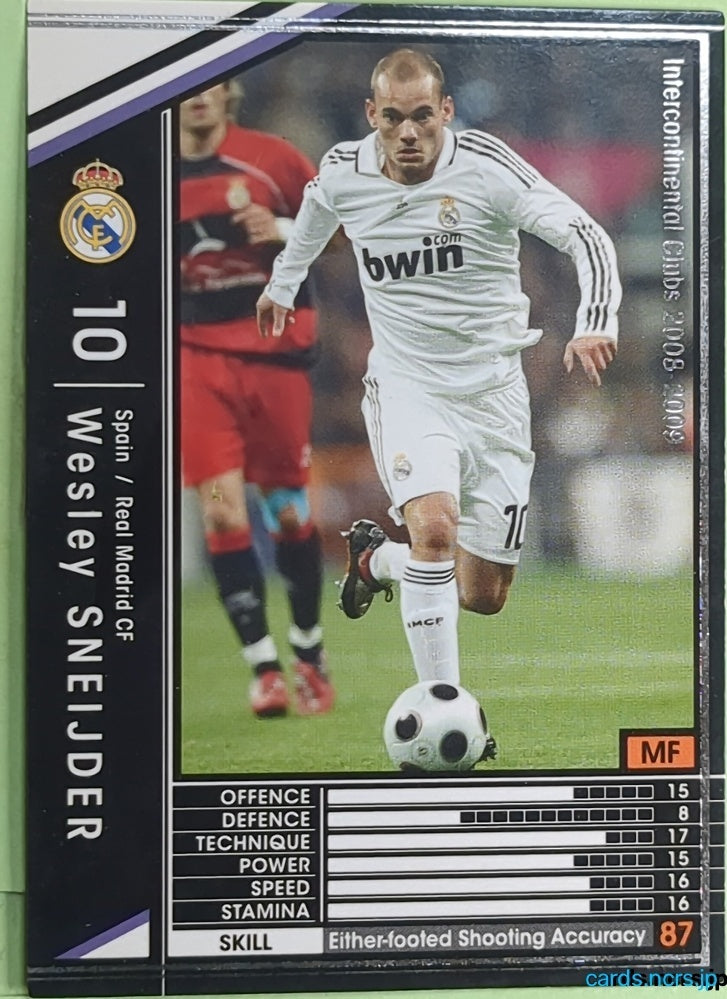 Panini WCCF Football WCCF/2008-2009-314/352 N Wesley Sneijder Trading Card EX