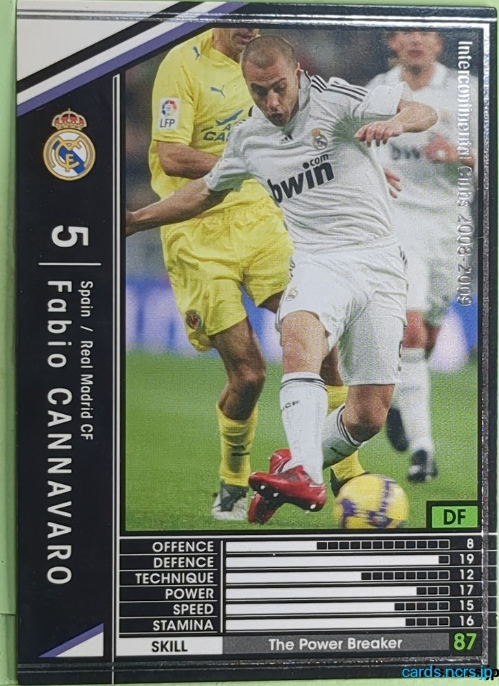 Panini WCCF Football WCCF/2006-2007-306/352 N Fabio Cannavaro Trading Card EX