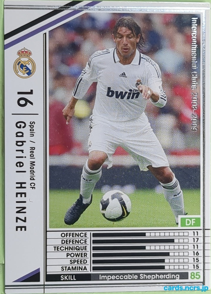 Panini WCCF Football WCCF/2008-2009-307/352 N Gabriel Heinze Trading Card EX