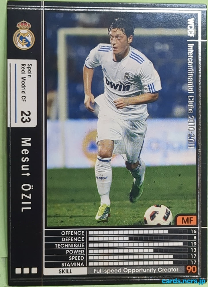 Panini WCCF Football WCCF/2010-2011-299/352 N Mesut Ozil Trading Card EX