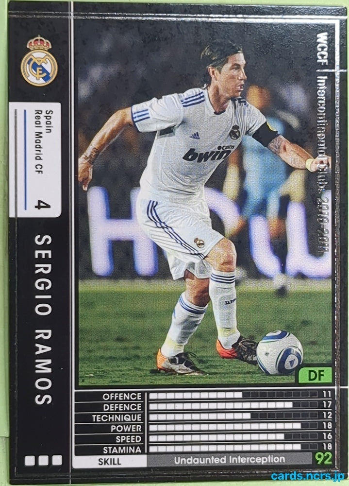 Panini WCCF Football WCCF/2010-2011-294/352 N SERGIO RAMOS Trading Card EX