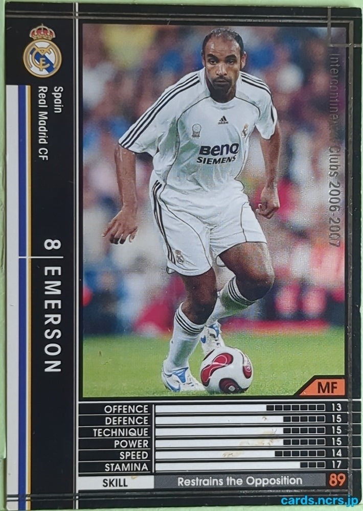 Panini WCCF Football WCCF/2006-2007-362/384 N Emerson Trading Card EX