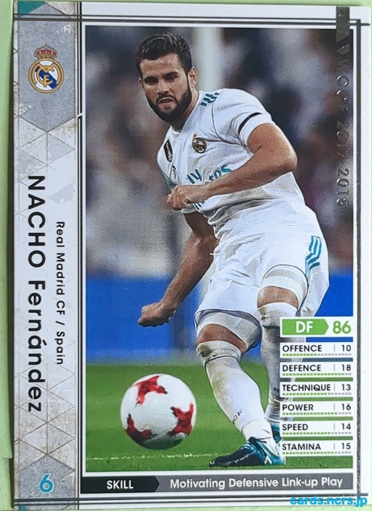 Panini WCCF Football WCCF/2017-2018-244/272 N NACHO Fernández Trading Card EX