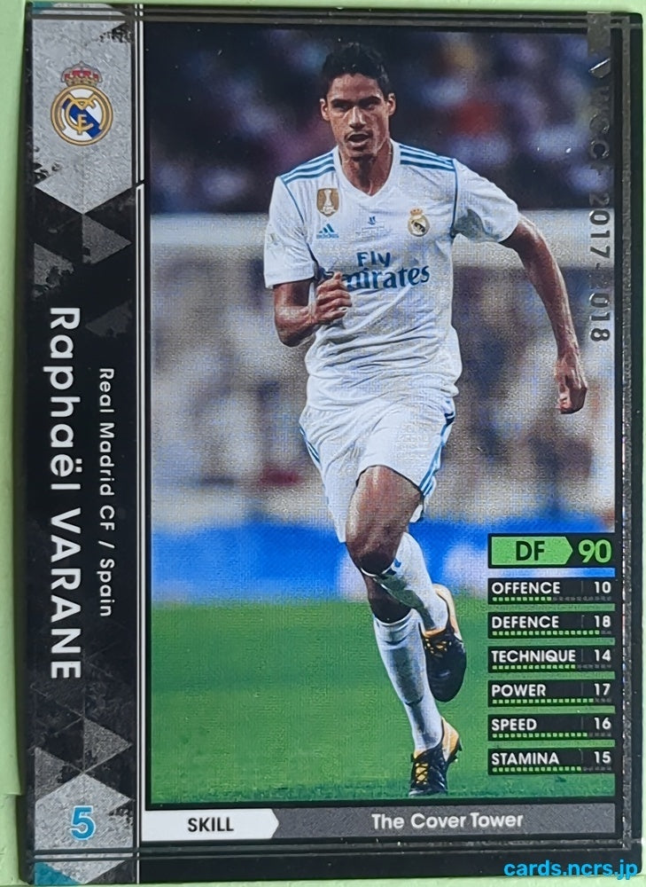 Panini WCCF Football WCCF/2017-2018-246/272 N Raphaël VARANE Trading Card EX
