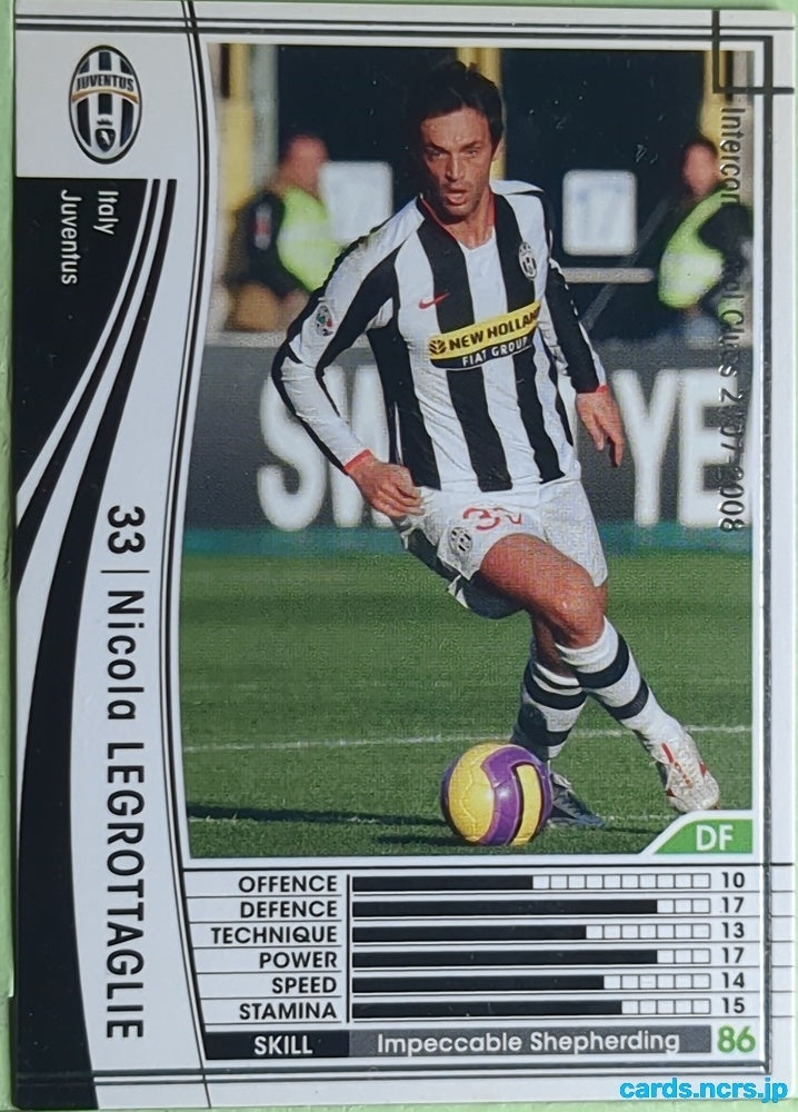 Panini WCCF Football WCCF/2007-2008-276/336 N Nicola LEG RottAGLIE Trading Card EX