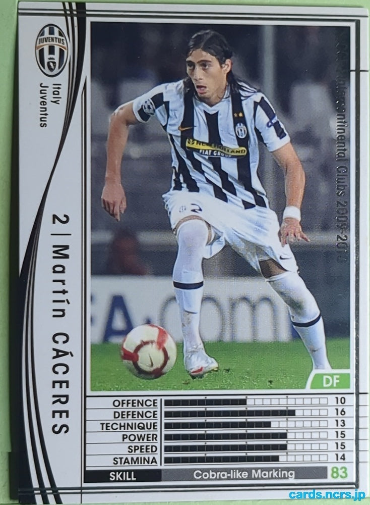 Panini WCCF Football WCCF/2009-2010-258/384 N Martin Caceres Trading Card EX
